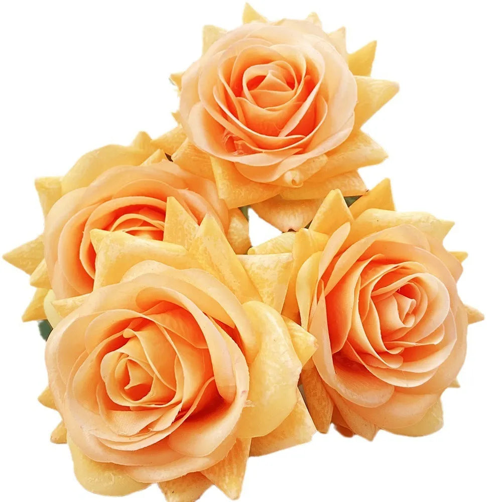 Silk touch rose artificial flower with 42cm stem and 8.5cm diameter flower head in various colours