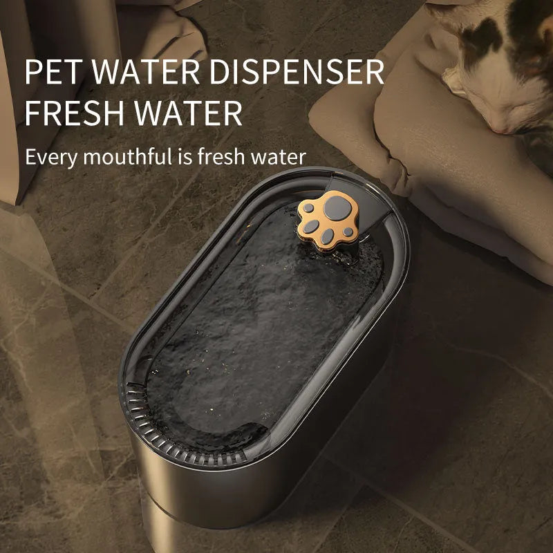Berlin blue pet water fountain with LED light indicator and triple filter cartridge