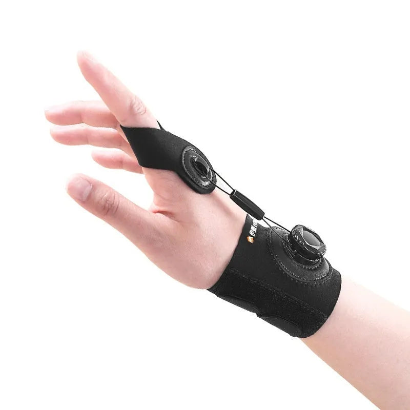 Rotating trigger finger corrector for adult left or right hand, five-finger universal design, S and M sizes