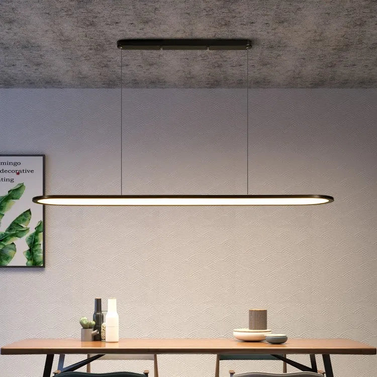 Modern iron fish chandelier pendant lamp in black, LED light source, for bar or restaurant use