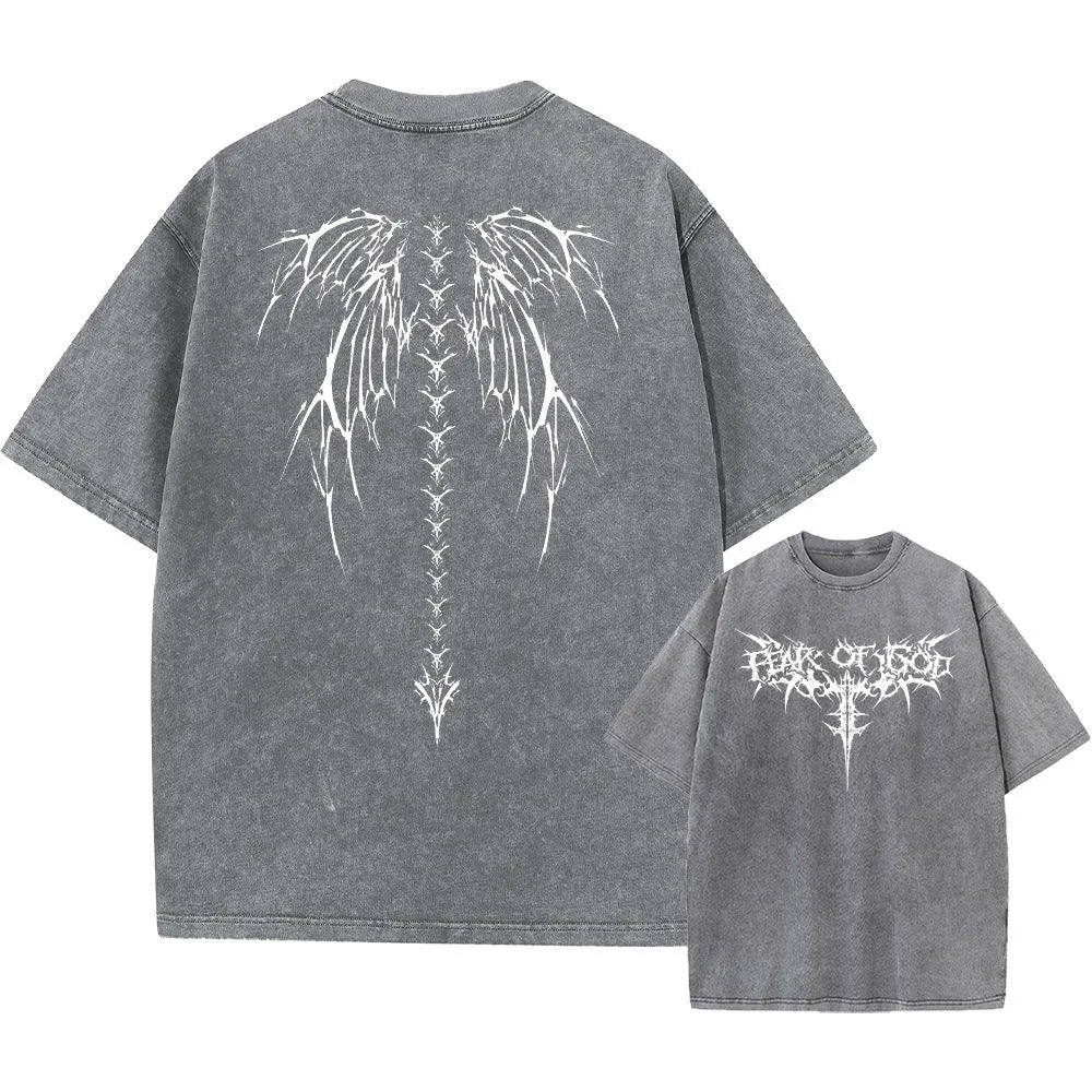 Men's oversized cotton t-shirt with drop shoulder sleeves in loose fit casual style