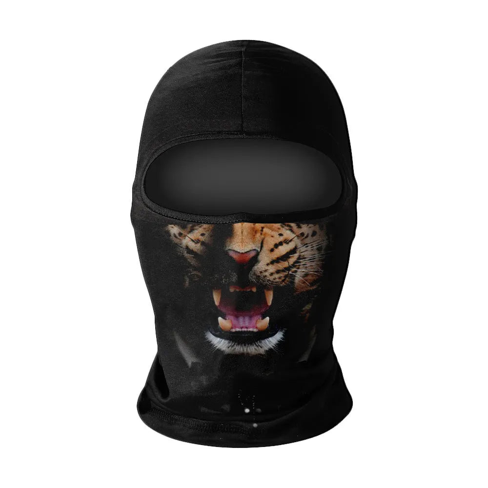 Summer breathable full face sun protection headgear in ice silk fabric, polyester, average size, available in multiple colours
