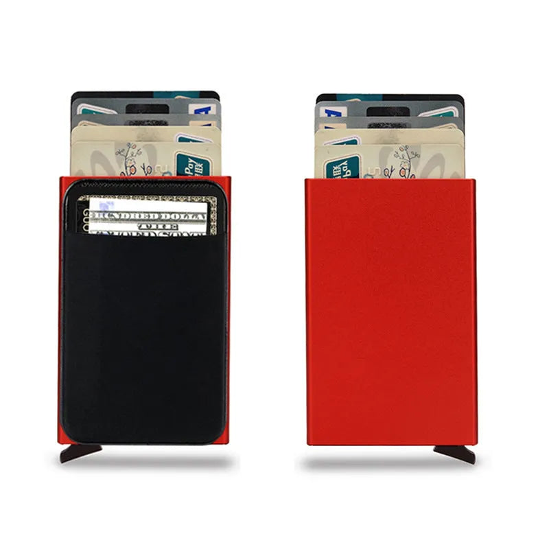 Aluminium alloy slim credit card holder with frosted finish in choice of eight colours