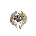 Angel Wings adjustable open mouth ring with geometry shape in alloy material