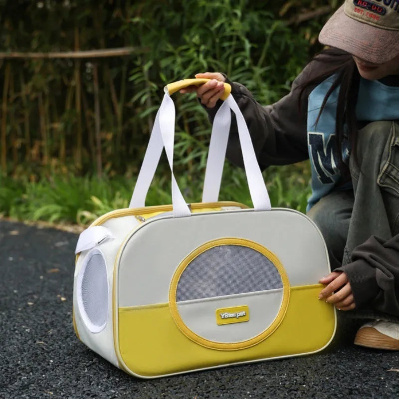 Outdoor portable foldable cat school bag in Oxford cloth with multiple colour options