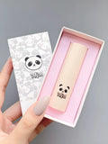 Little white tube matte velvet lipstick with five colour swatches Almond Cinnamon, Amber orange brown, Dirty Orange, Jujube Red Brown, White Peach Bean Paste