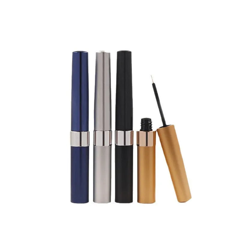 5ml aluminium PP eyeliner bottle for eyelash growth solution in black finish with cap