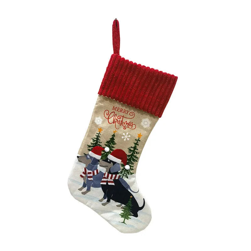Pet themed cloth Christmas tree pendant ornament measuring 46cm by 28cm
