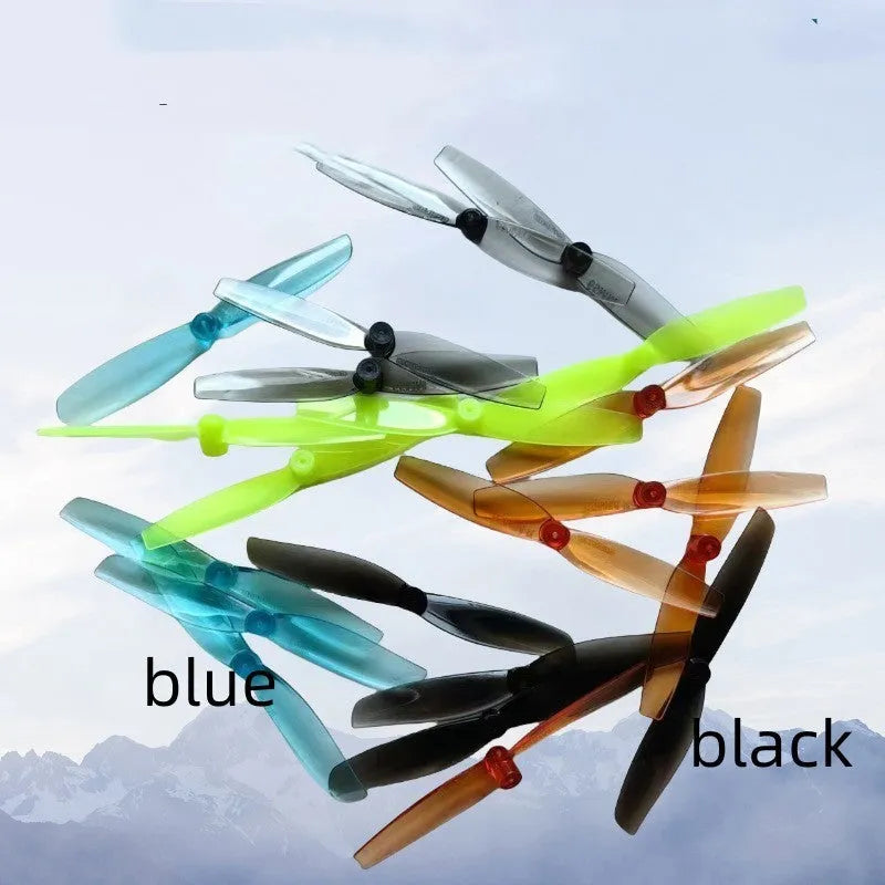 65mm two-blade PC plastic racing propeller set with positive and reverse rotation, 8 pieces