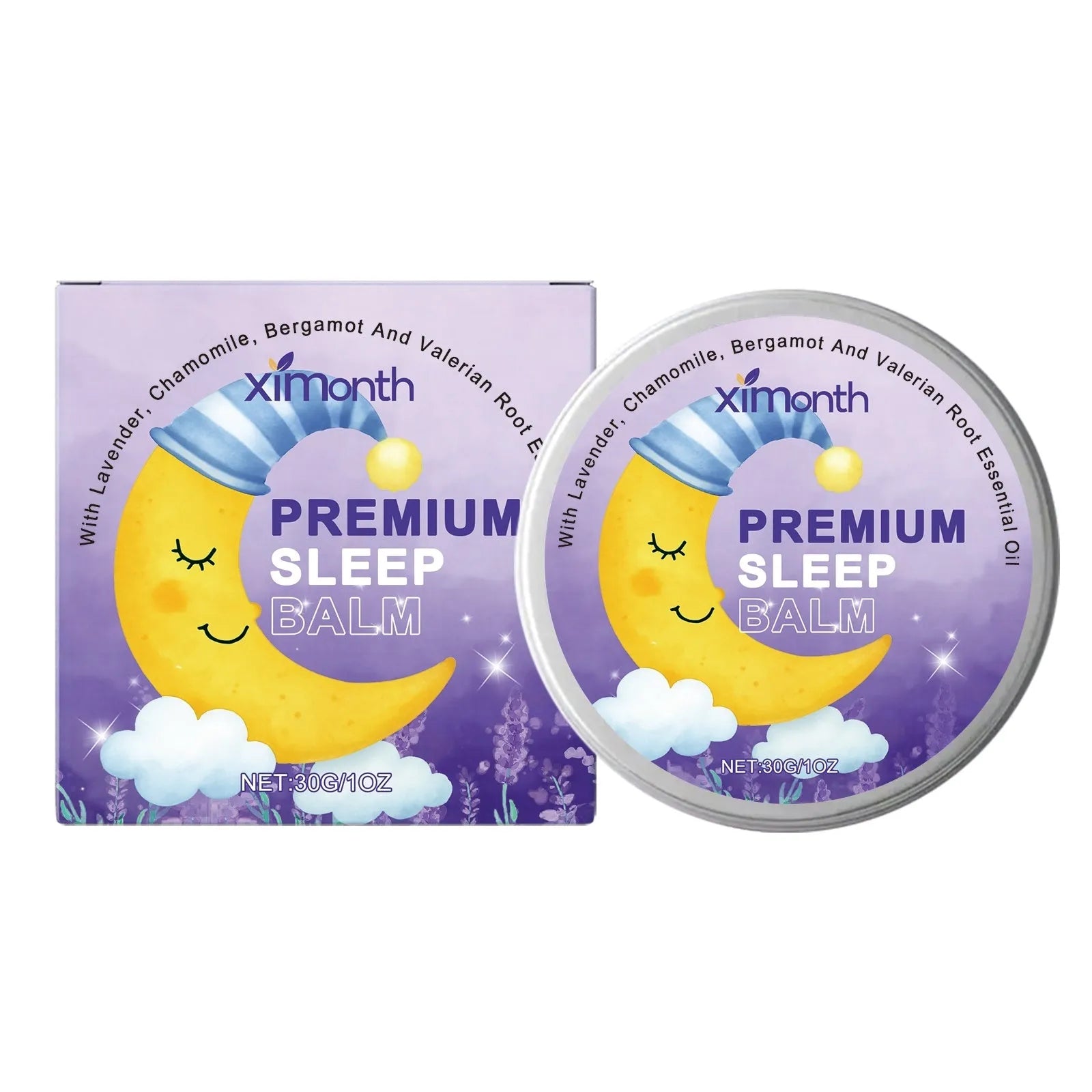 Sleep Goodnight Cream 30g jar with lavender and chamomile for night-time use.