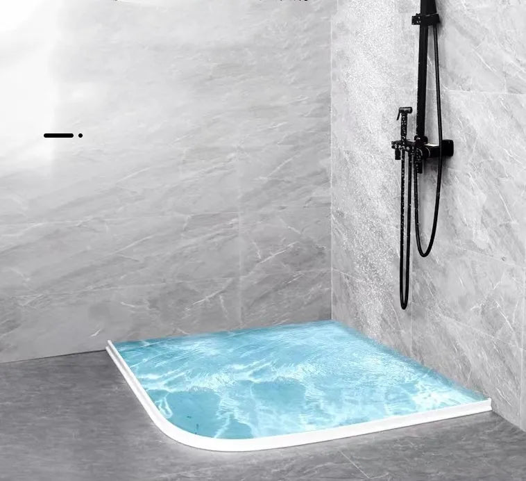 Flexible black TPE water blocking strip for bathroom floor dry wet separation