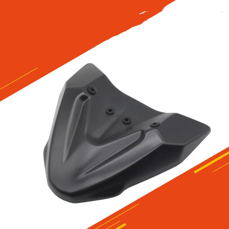 Black ABS plastic fixed front wind wing accessory for KTM 390 and 790 Adventure motorcycles