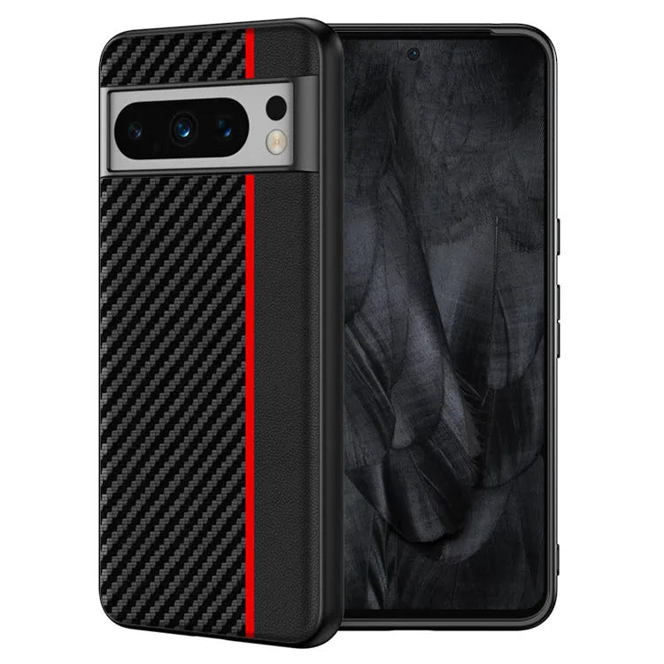 Carbon Fiber Kevlar anti-fall ultra-thin phone case for Google Pixel, shockproof, heat dissipation, imitation leather, all-inclusive hot pressing