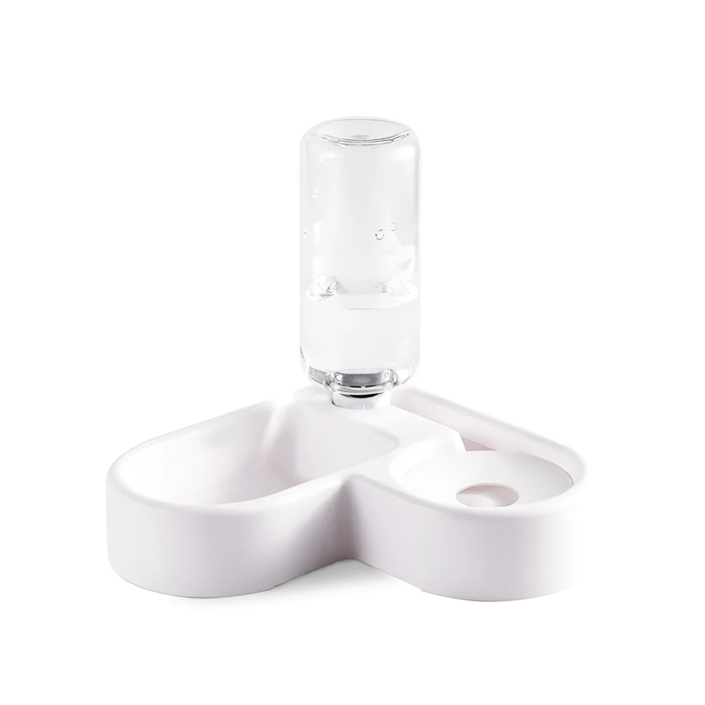 White automatic pet water fountain with 1.8 litre capacity and a quiet pump for cats and dogs.