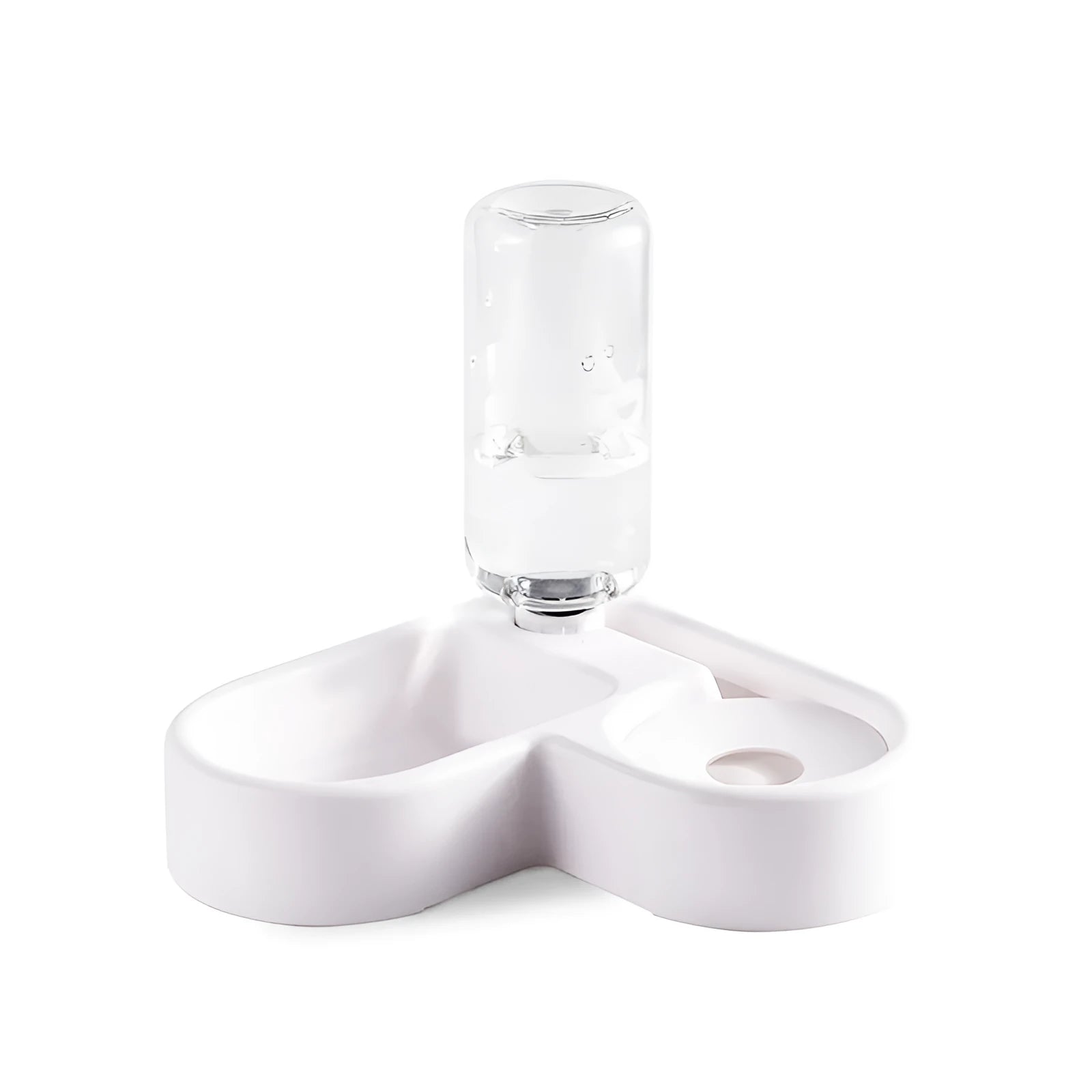 White automatic pet water fountain with 1.8 litre capacity and a quiet pump for cats and dogs.
