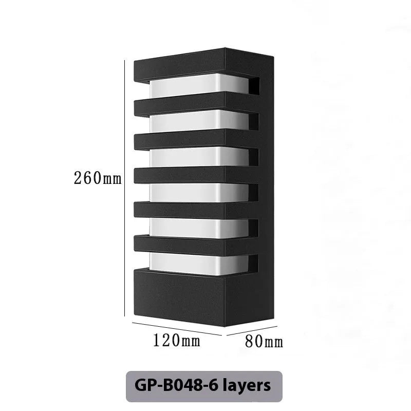 Modern minimalist outdoor wall lamp in aluminium alloy with IP55 rating