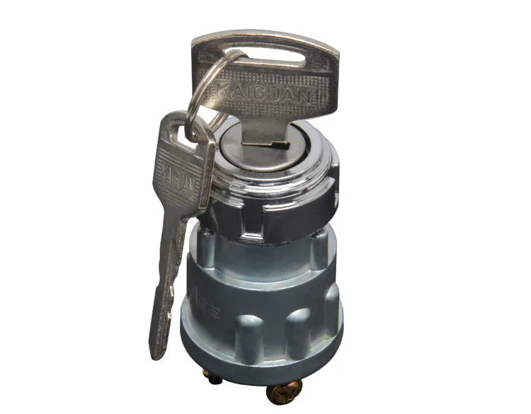 Copper ignition switch with key for trucks, forklifts and agricultural vehicles
