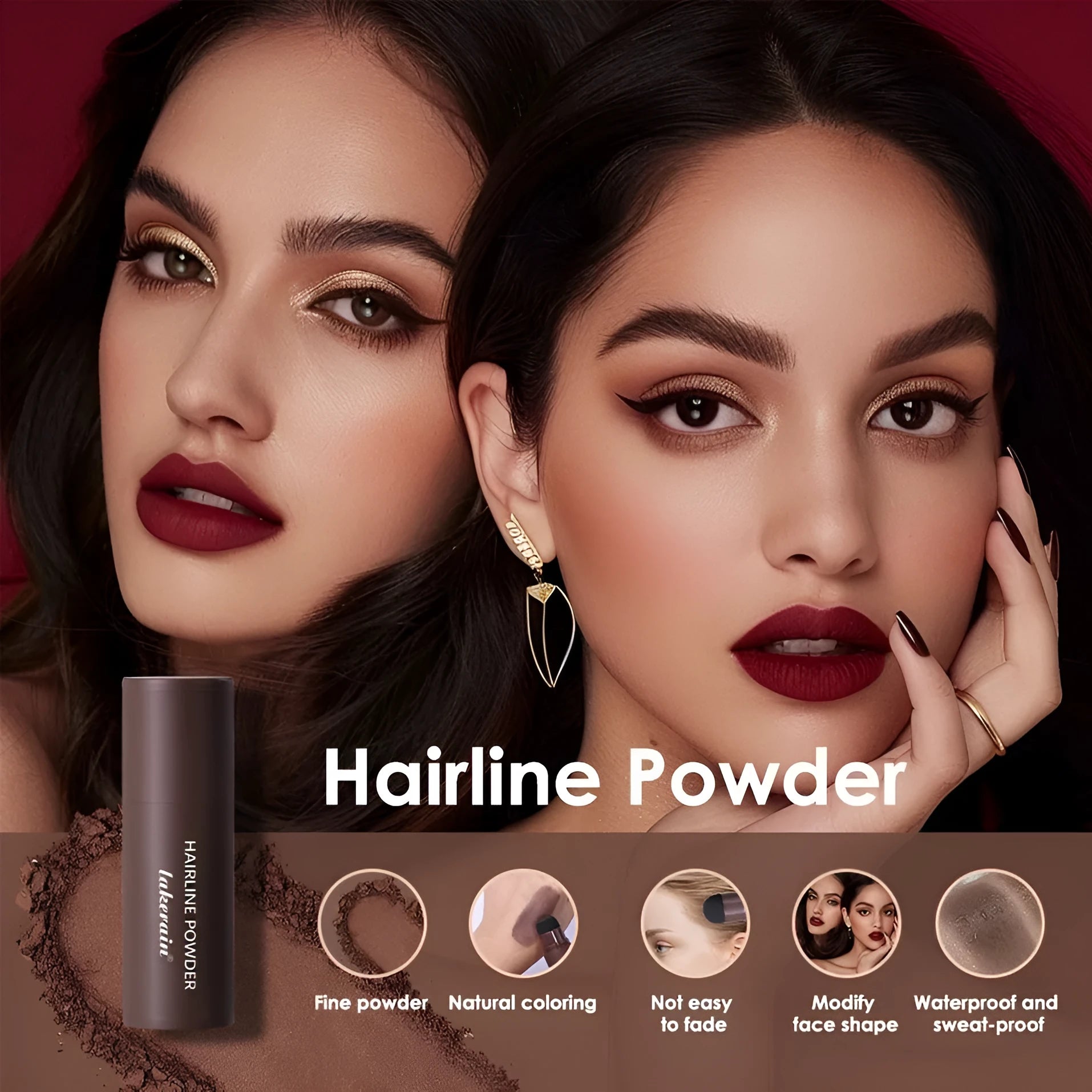 Hairline powder forehead shadow decoration shading powder in multicolour 1.8g standard specification