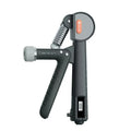 Adjustable hand grip strengthener in black, made from ABS plastic for fitness training.
