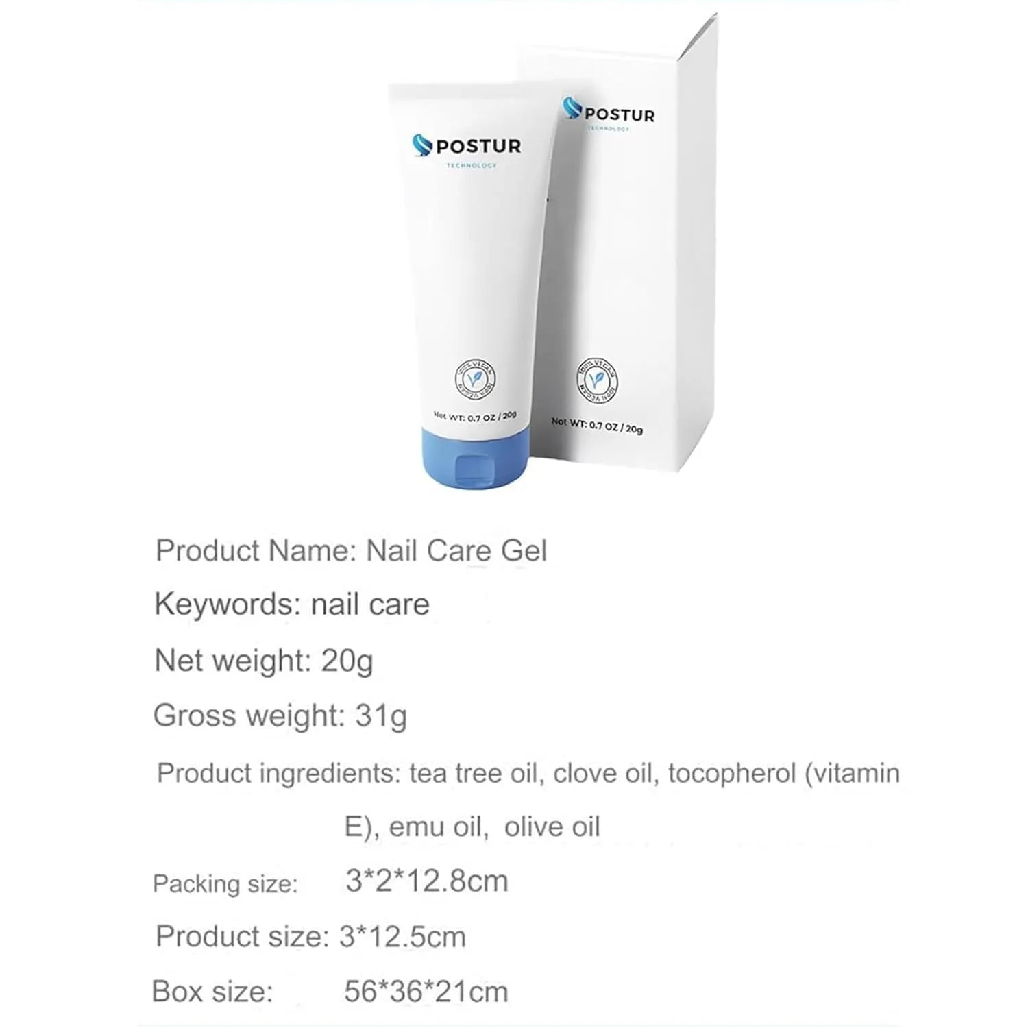 20g nail care gel pot with built-in brush applicator for manicures
