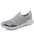 Women's low-top casual sneakers in blue with breathable mesh interior and PU midsole