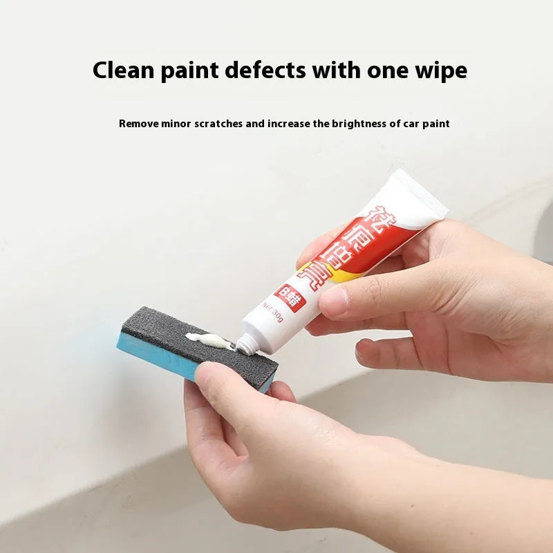 Car repair wax kit containing scratch removal A wax, brightening B wax, and frosted polishing sponge