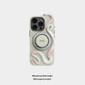 Leather full-coverage anti-fall phone case for Apple iPhone in black, pink, and white
