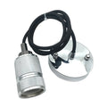 Retro-style DIY chandelier ceiling light assembly kit in chrome finish with braided cord