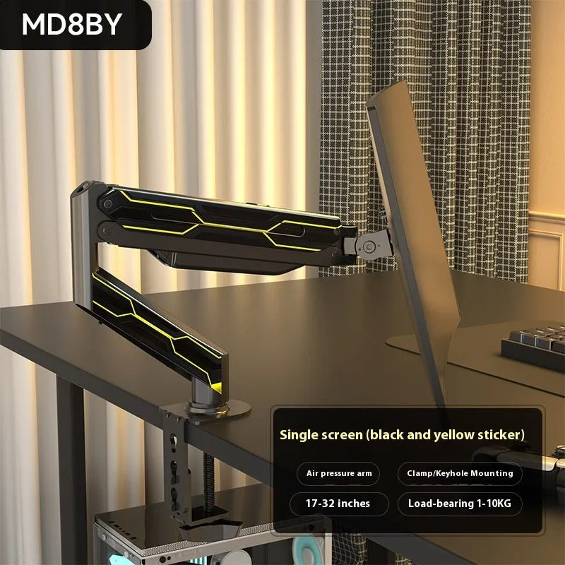 Classic black cold rolled steel monitor bracket for 17-32 inch screens with rotary arm