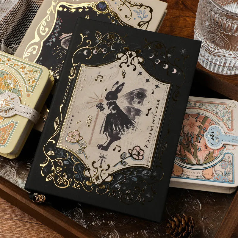 THALO retro art A5 notebook with gothic style cover measuring 11.6 by 16.5 centimetres