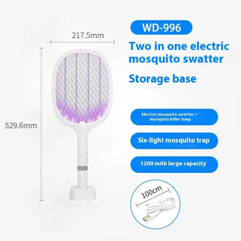 Rechargeable electric mosquito swatter with ABS plastic shell for indoor insect control