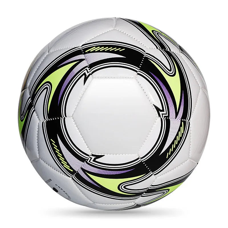 PVC football in sizes 3, 4 and 5 with machine-sewn construction for training and competition