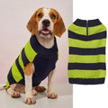 Grey dog sweater with horizontal zipper and button pocket for small to medium pets
