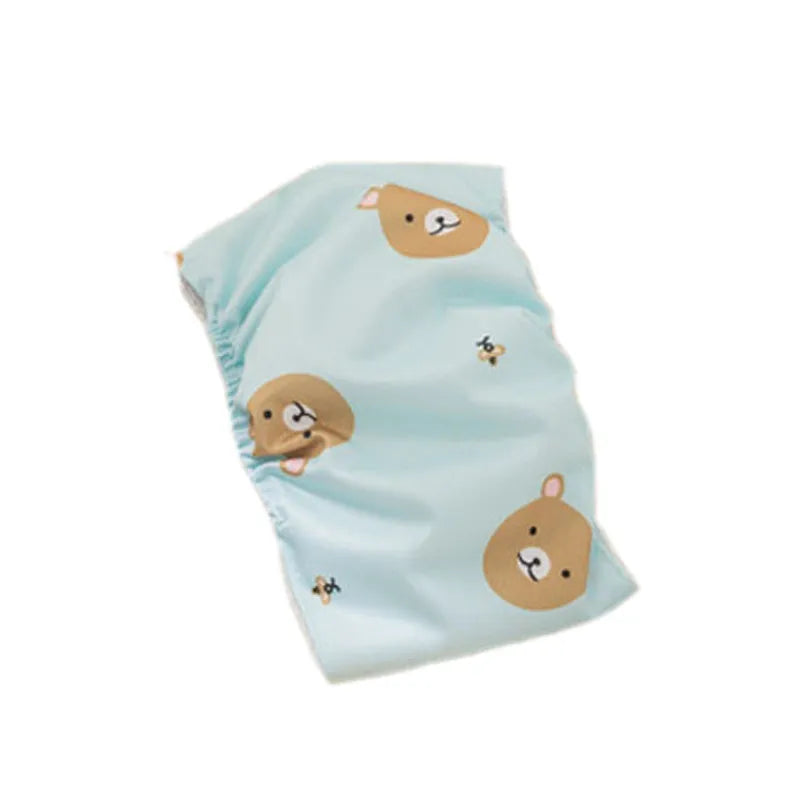 Reusable male dog diaper belly band with cartoon bone paw print design and fastener tape