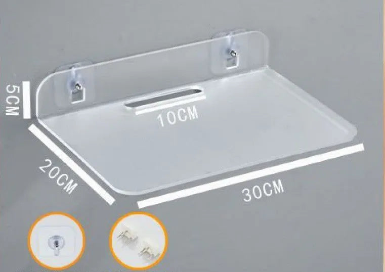 Acrylic right-angle camera wall mount for no-drill installation in black finish