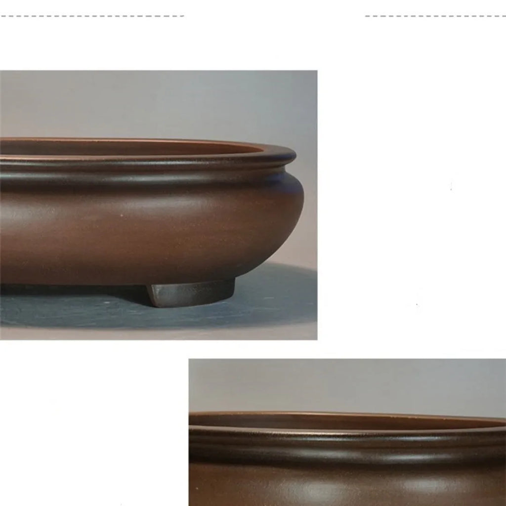 Handmade purple sand desktop flowerpot with classical styling measuring 58cm wide