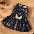 Halloween angel wings dog costume in bright pumpkin orange or bat black colours