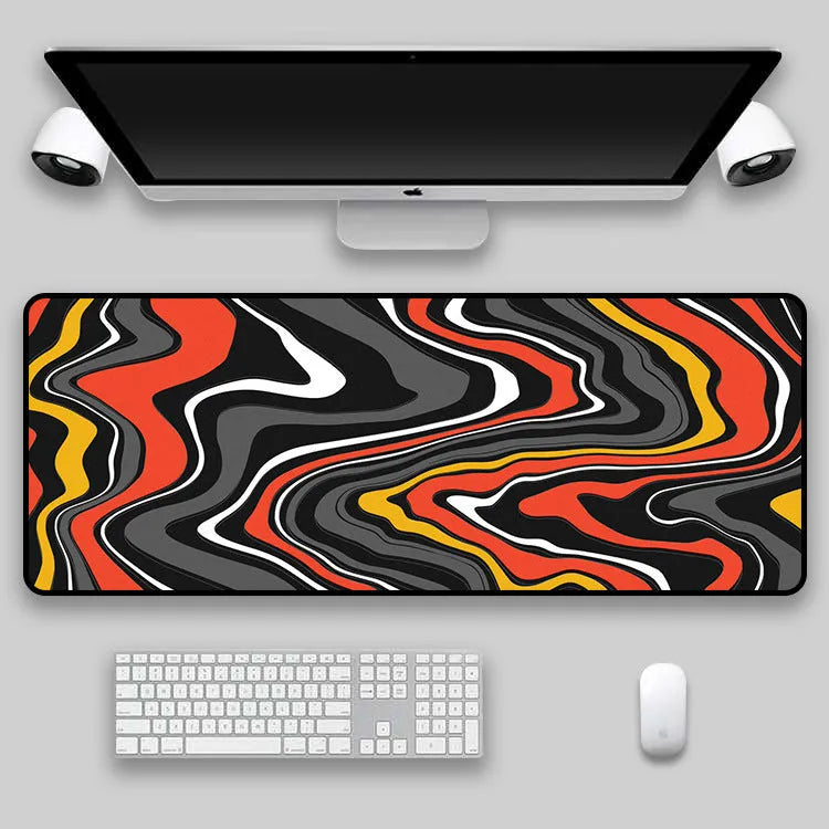 Non-slip rubber cloth mouse pad with thermal transfer print, available in custom sizes 300x600mm to 400x900mm, for desk use
