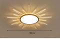 Modern round aluminium LED ceiling lamp with dimming controls in multiple size options
