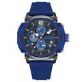 Men's waterproof quartz watch with luminous display and calendar functions on wrist