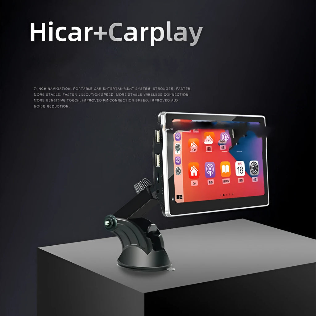 Convenient 7-inch LCD screen projector for plastic car dashboards with 12v power and AHD camera option