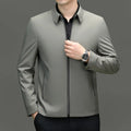Men's solid colour light business casual jacket with lapel collar on model