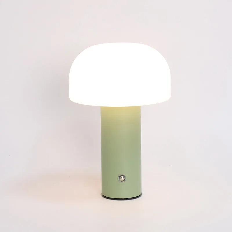 USB-powered plastic table lamp in choice of white, black, orange or green colours