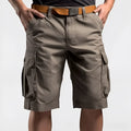 3D digital print loose trendy men's shorts in polyester cotton blend, casual summer shorts, front view