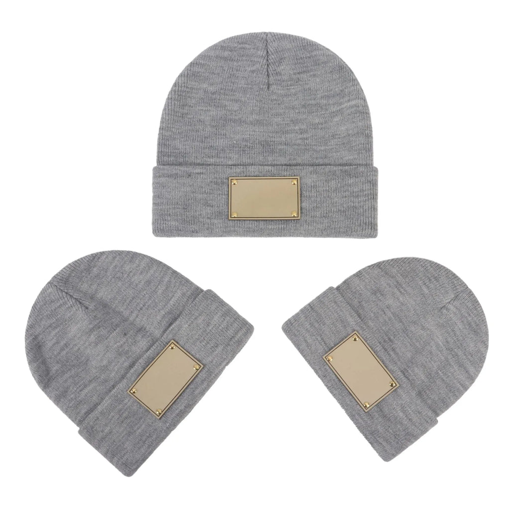 Knitted warm pullover hat in acrylic fibre dome top style for babies toddlers and adults