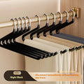 Multifunctional non-slip Z-shaped trousers hanger with stainless steel dipped coating in cream white