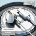 Wired in-ear Type-C headset in Bright Moon White for mobile phone and tablet use