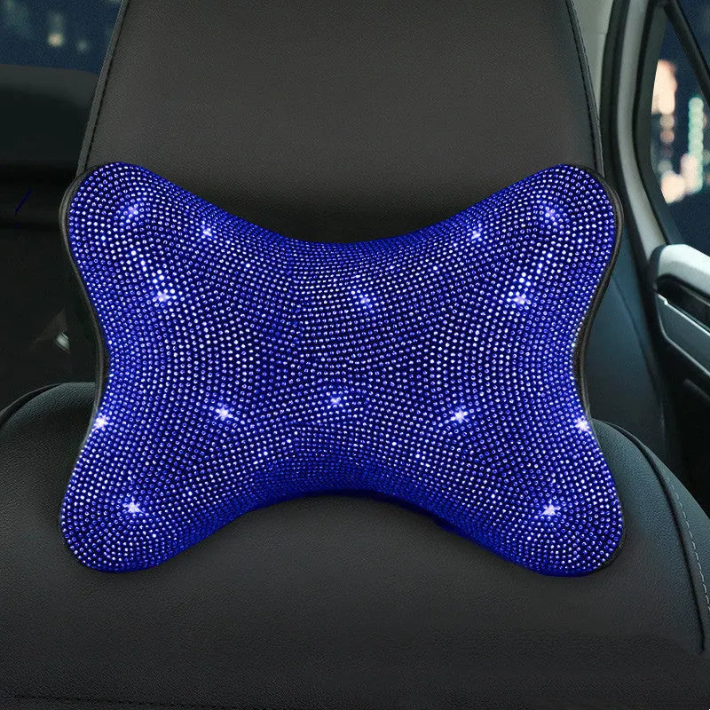 Hot drilling rhinestone steering wheel cover set with shoulder pad and gear cover for car interior