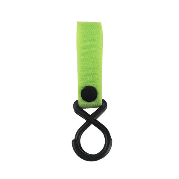 Nylon luggage hook in one of 18 available colours, including black, red, blue, and green variants