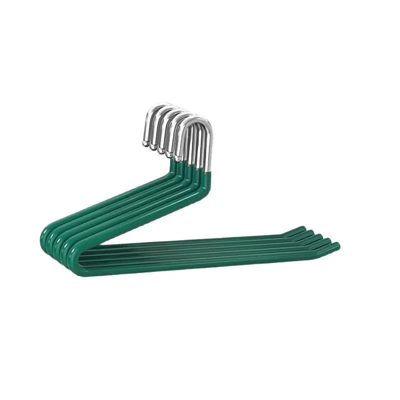 Multifunctional non-slip Z-shaped trousers hanger with stainless steel dipped coating in cream white